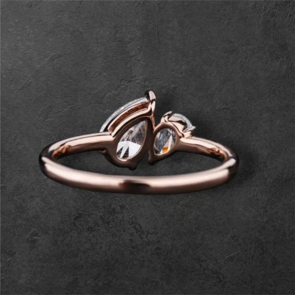 Toi Et Moi Double Pear Engagement Ring - Image 4