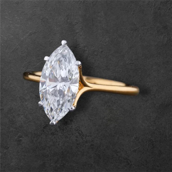 2 Carat Marquise Diamond Solitaire Ring - Image 4