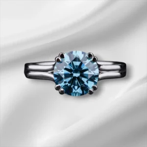 2.5 Ct Solitaire Diamond Ring With Double Prong And Mystique Stone