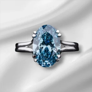 4 Ct Oval Solitaire Ring With Double Prongs