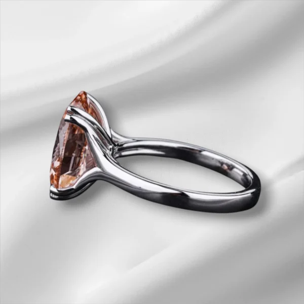 6 Ct Oval Solitaire Ring With Double Prong Set - Image 4