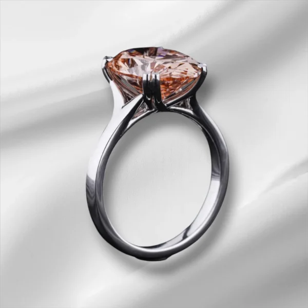 6 Ct Oval Solitaire Ring With Double Prong Set - Image 5