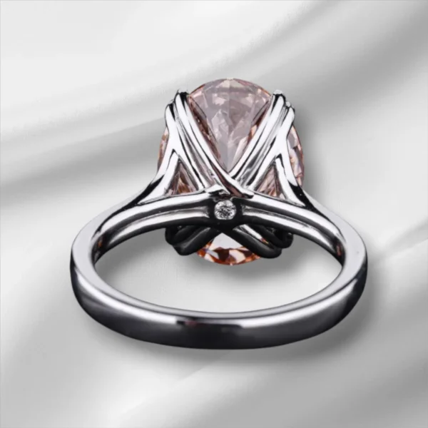 6 Ct Oval Solitaire Ring With Double Prong Set - Image 6