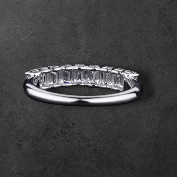 Emerald Cut Half Eternity Band - Image 5