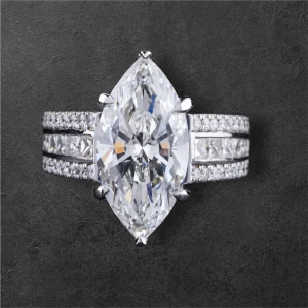Marquise Cut Solitaire Diamond Ring