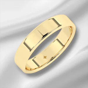 Mens Plain Gold Wedding Band