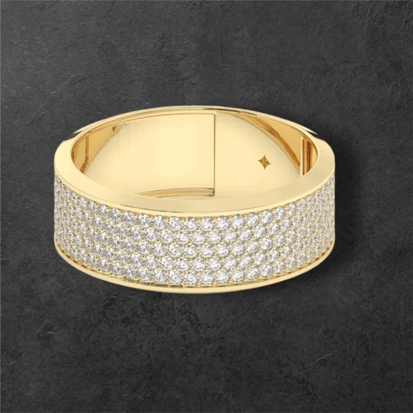 Multi Row Diamond Eternity Men’s Band - Image 2