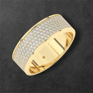 Multi Row Diamond Eternity Men’s Band