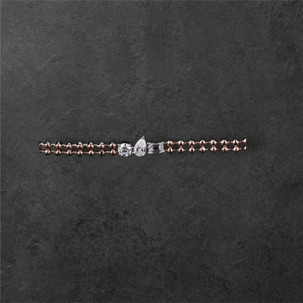 Multi Shape Diamond Trio Bracelet - Image 4