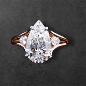 Pear Trilogy Engagement Ring